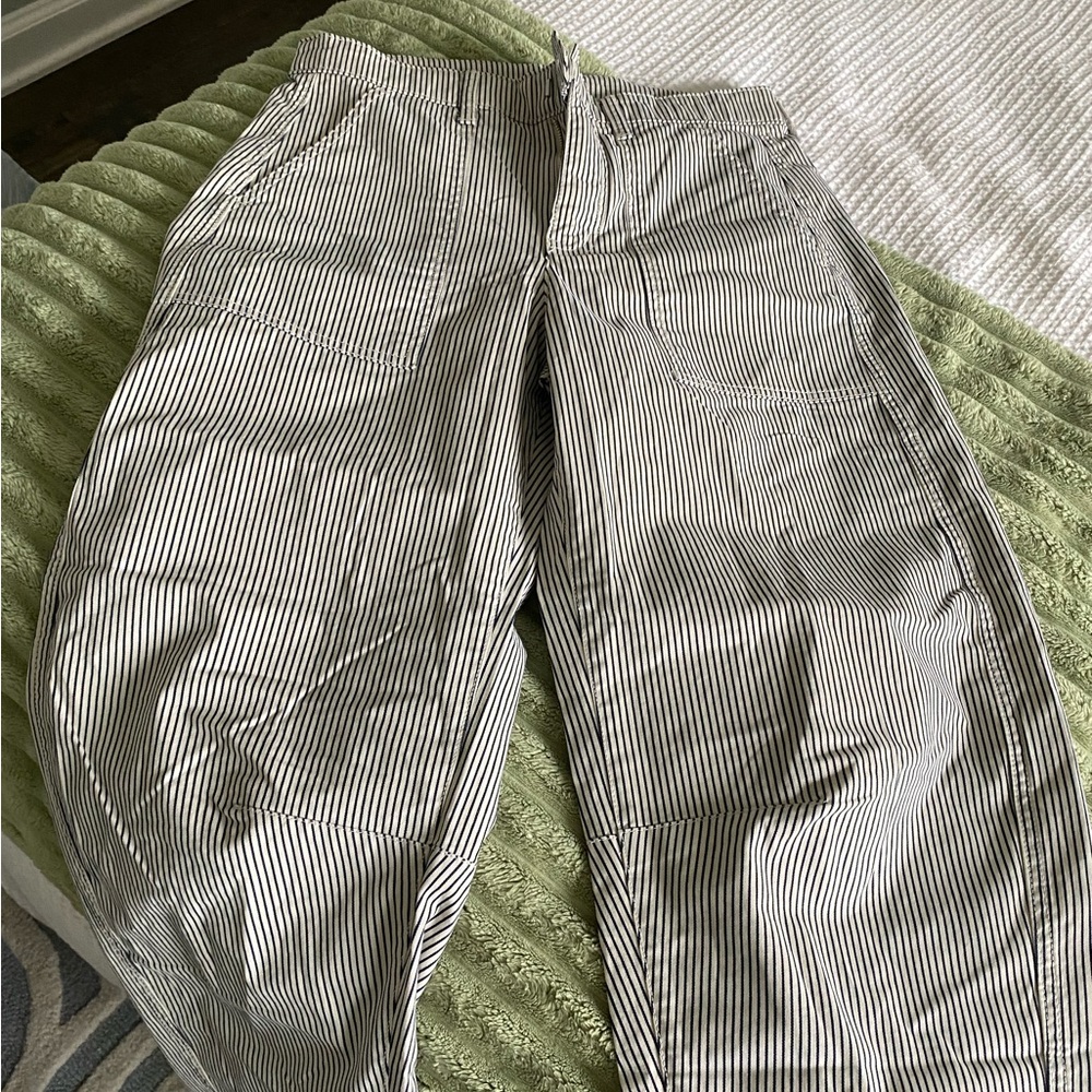 Gap barrel striped pants